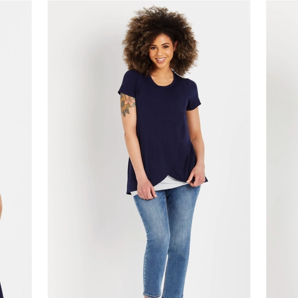 Motherhood Maternity nursing top Blue
